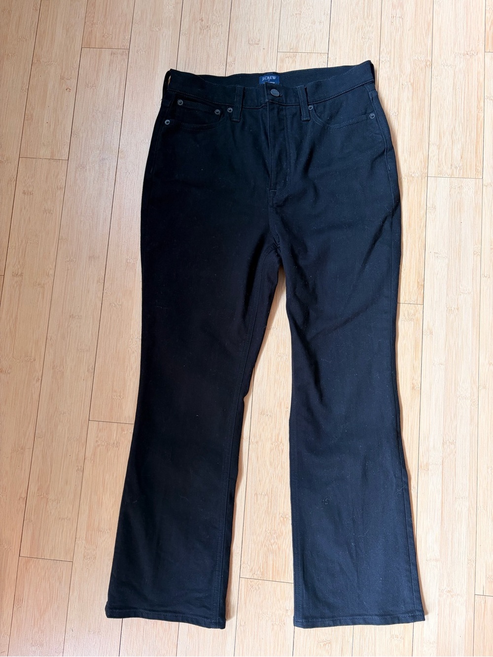 J. Crew Black Flare Wide-Leg Jeans